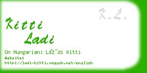 kitti ladi business card